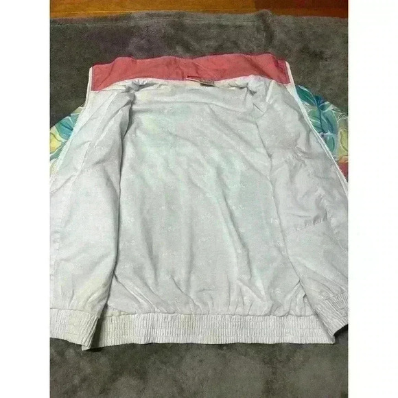 VTG Ellesse Women’s Windbreaker Jacket Pink Floral Size 1 - Picture 12 of 15